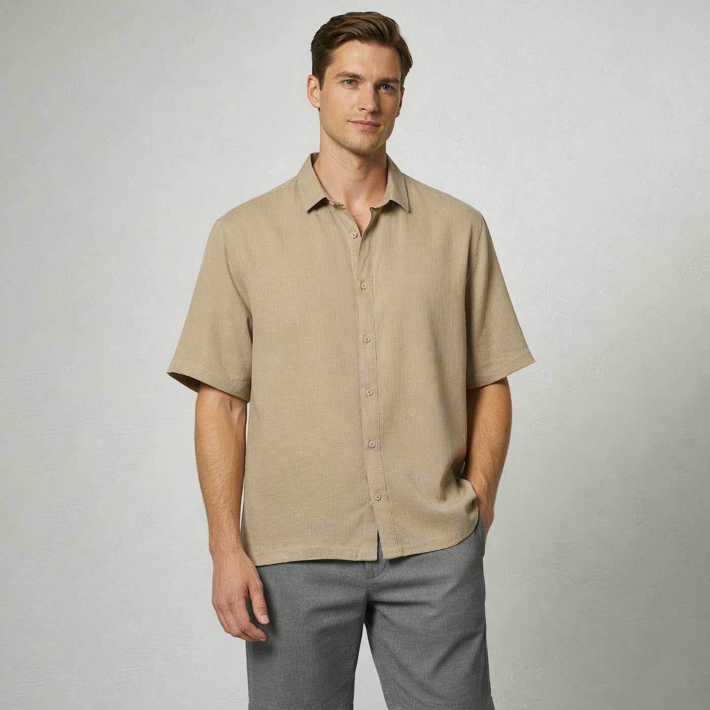 Camisa de Lino Elastizado "CAIRO" Colores